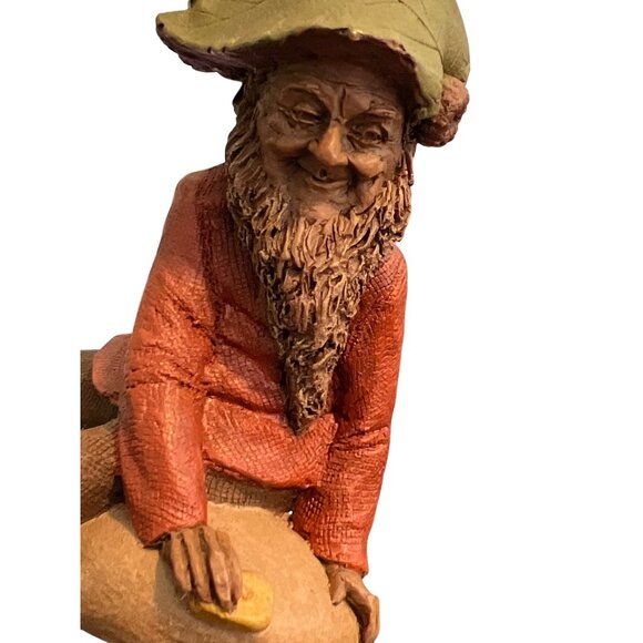 Vintage Tom Clark Kevin Gnome Figurine Pecan Resin 1991 Numbered 72 5.5" Estate - Picture 2 of 5